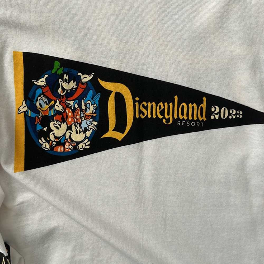 NWT Disneyland Resort Mickey & Friends 2023 pennants long sleeve shirt sz XS - Picture 4 of 7